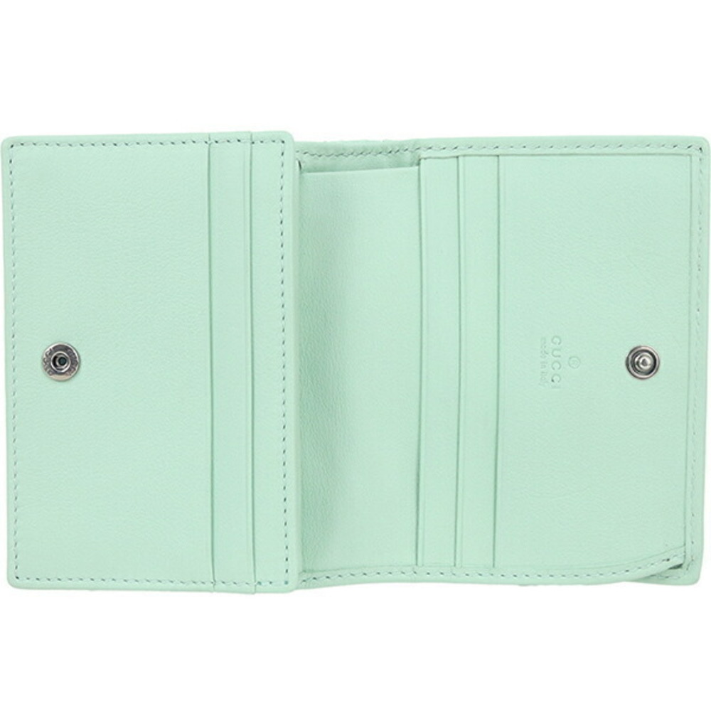 Gucci Python Green Wallet Leather Chevron Snakesk… - image 4